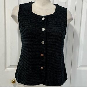 New Jason Wu Black Textured Fabric Vest